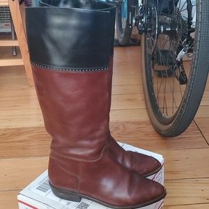 Vintage Italian leather riding boots Pappagallo